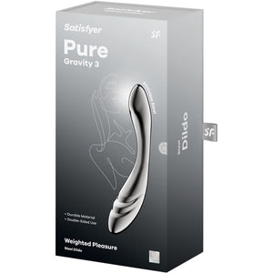SATISFYER - DILDO DOBLE DE ACERO INOXIDABLE PURE GRAVITY 3