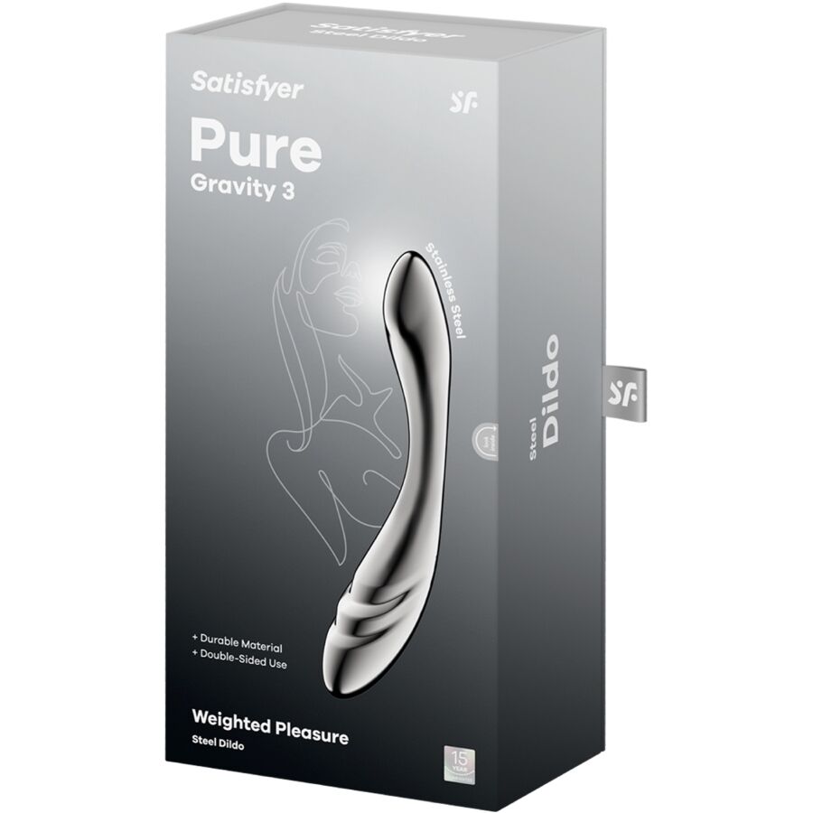 SATISFYER - DILDO DOBLE DE ACERO INOXIDABLE PURE GRAVITY 3