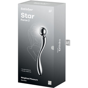 SATISFYER - STAR FORCE 2 DUAL-ENDED STAINLESS STEEL DILDO