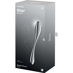 SATISFYER - DILDO DOBLE DE ACERO INOXIDABLE STAR FORCE 3