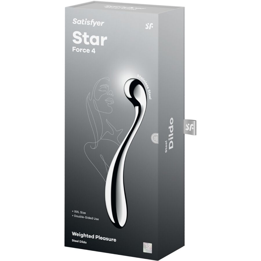 SATISFYER - DILDO DOBLE DE ACERO INOXIDABLE STAR FORCE 4