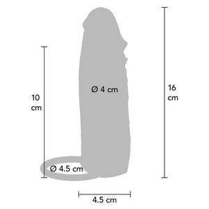 GET REAL - GUAINA VIBRANTE PER PENE IN SILICONE PER PELLE IDRATATA CARAMELLO 16 CM