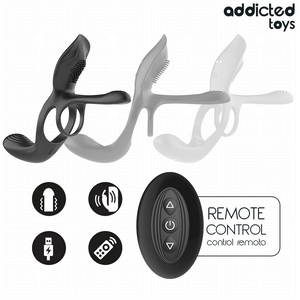 ADDICTED TOYS - DOPPIO ANELLO PER PENE CON STIMOLATORE CLITORIDEO