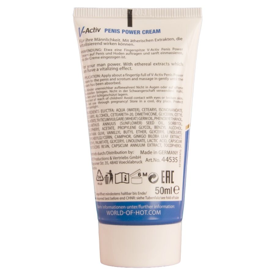 HOT - V-ACTIV PENIS POWER CREAM PER UOMO 50 ML