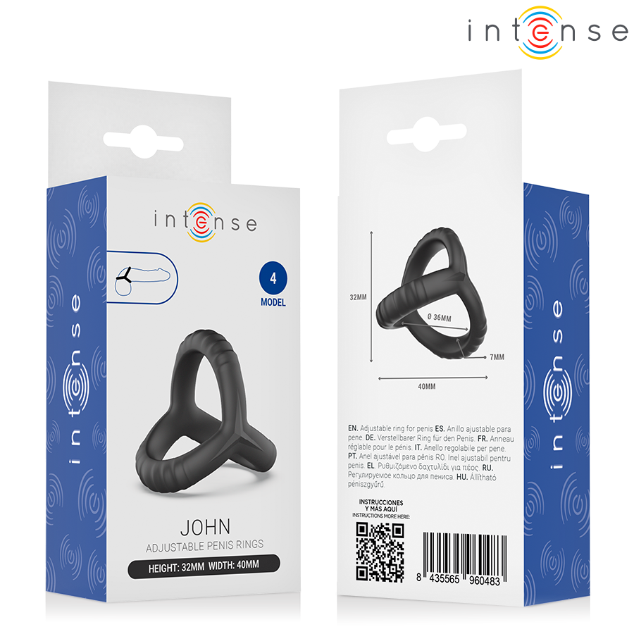 INTENSE - JOHN ANELLO PER PENE TRIPLO REGOLABILE MODELLO 4