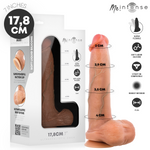 MR INTENSE - DILDO DE SILICONA DE BRUCE S CON TESTÍCULOS 17,8 CM -Ø- 4 CM