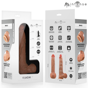 MR INTENSE - DILDO DE SILICONA DE BRUCE S CON TESTÍCULOS 17,8 CM -Ø- 4 CM