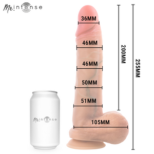 MR INTENSE - GARY PENE DE SILICONA ULTRA REALISTA CON TESTÍCULOS DE 25,5 CM -Ø- 5,1 CM