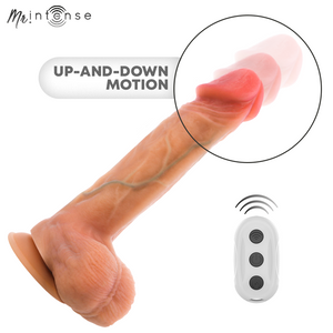 MR INTENSE - DILDO VIBRANTE LOGAN DE SILICONA CON EFECTO CALOR Y CONTROL REMOTO 20 CM -Ø- 4,1 CM