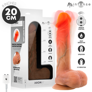MR INTENSE - DILDO VIBRANTE LOGAN DE SILICONA CON EFECTO CALOR Y CONTROL REMOTO 20 CM -Ø- 4,1 CM