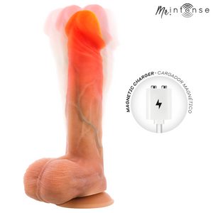 MR INTENSE - DILDO VIBRANTE LOGAN DE SILICONA CON EFECTO CALOR Y CONTROL REMOTO 20 CM -Ø- 4,1 CM