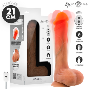 MR INTENSE - BRADLEY SILICONE VIBRATING DILDO WITH HEATING EFFECT AND REMOTE CONTROL 21 CM -Ø- 4.2 CM