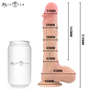 MR INTENSE - BRADLEY SILICONE VIBRATING DILDO WITH HEATING EFFECT AND REMOTE CONTROL 21 CM -Ø- 4.2 CM