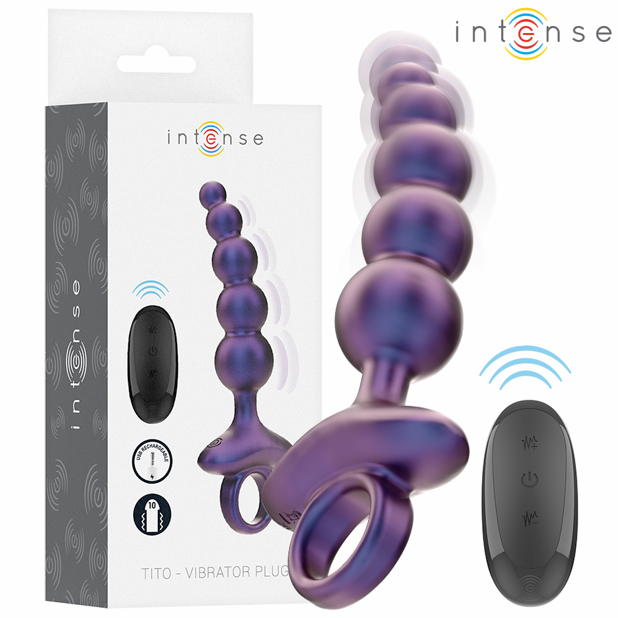 INTENSE - TITO VIBRANTE ANAL PLUG MODELO 3 CONTROL REMOTO