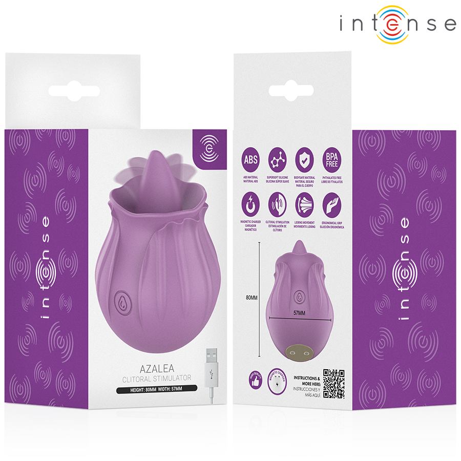 INTENSE - AZALEA FIORE STIMOLAZIONE DEL CLITORIDE CON 10 VIBRAZIONI VIOLA