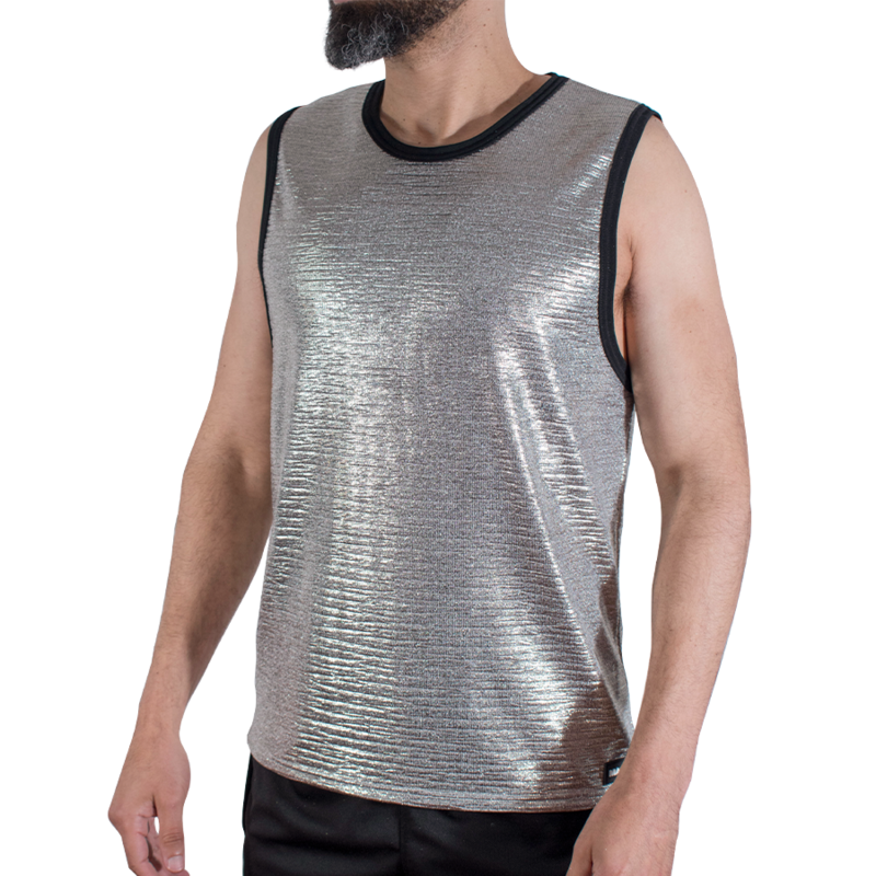 MAGLIETTA MACHO CON GLITTER FINI L/XL