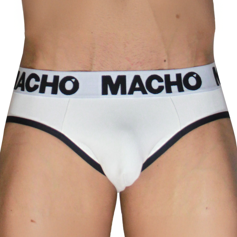 MACHO - MCH006 CLASSIC SLIP BLANCO + NEGRO XL