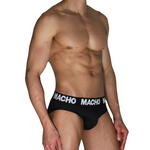 MACHO - MCH007 CLÁSICO CALEZÓN NEGRO + M NEGRO