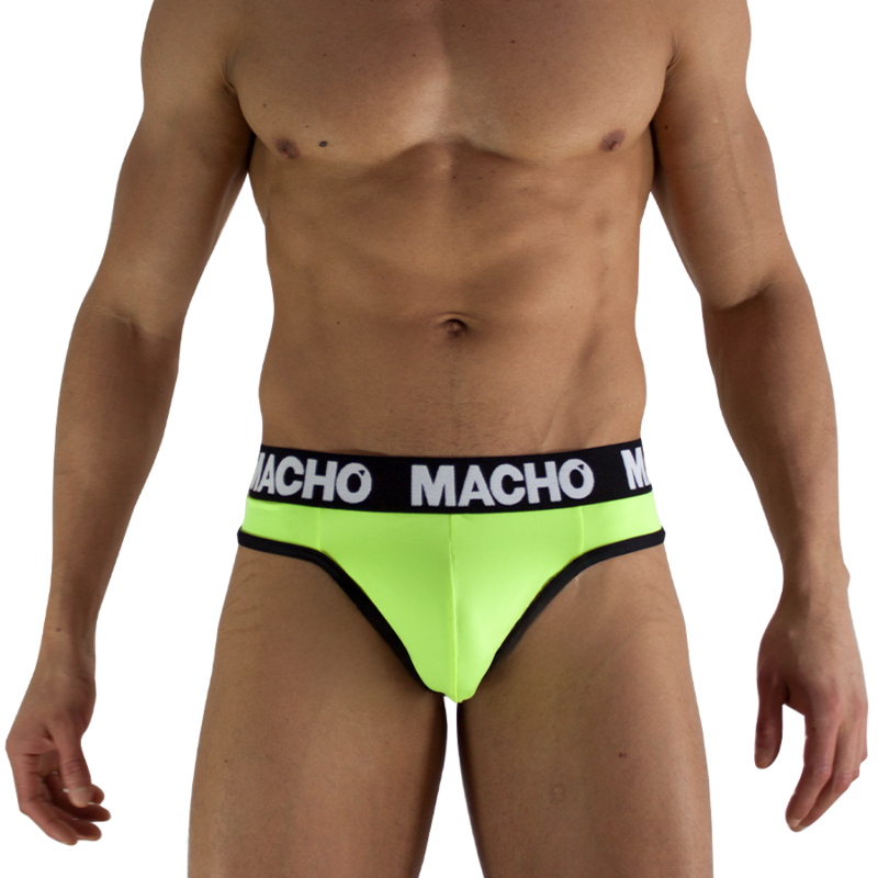 MEN'S - MTG001 FLUORESCENT YELLOW THONG SIZE L