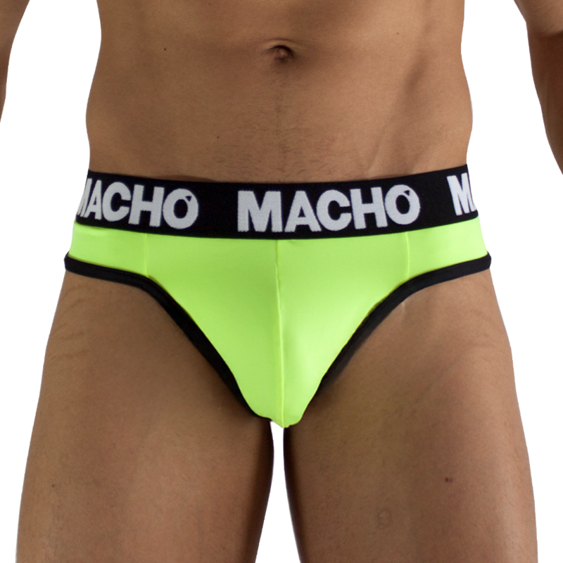MACHO - MTG001 TANGA AMARILLO FLUORESCENTE TALLA XL