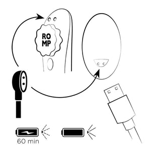 ROMP - Culotte in silicone vibranti magnetiche da festa con telecomando