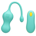 ROMP - CELLO VIBRATORE MULTIFUNZIONE A UOVO TURCHESE CON TELECOMANDO