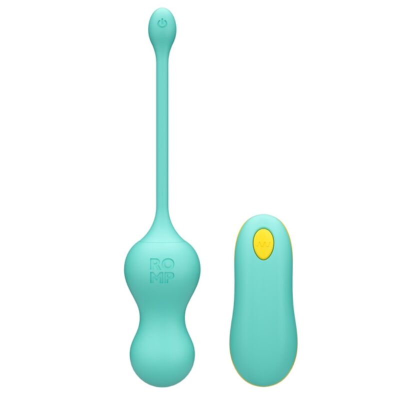 ROMP - CELLO VIBRATORE MULTIFUNZIONE A UOVO TURCHESE CON TELECOMANDO