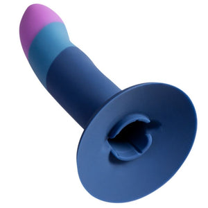 ROMP - PEQUEÑO DILDO DE SILICONA TRICOLOR CON VENTOSA 14 CM