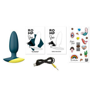 ROMP - VIBRATORE ANALE A FORMA DI PLUG CON BASSI POTENTI 10 CM VERDE