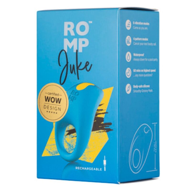 ROMP - JUKE ANELLO PER PENE IN SILICONE CON VIBRATORE PER LA STIMOLAZIONE CLITORIDEA
