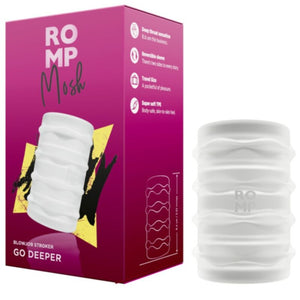 ROMP - MOSH MASTURBATORE MASCHILE TRASPARENTE CON FODERO REVERSIBILE DA 6 CM