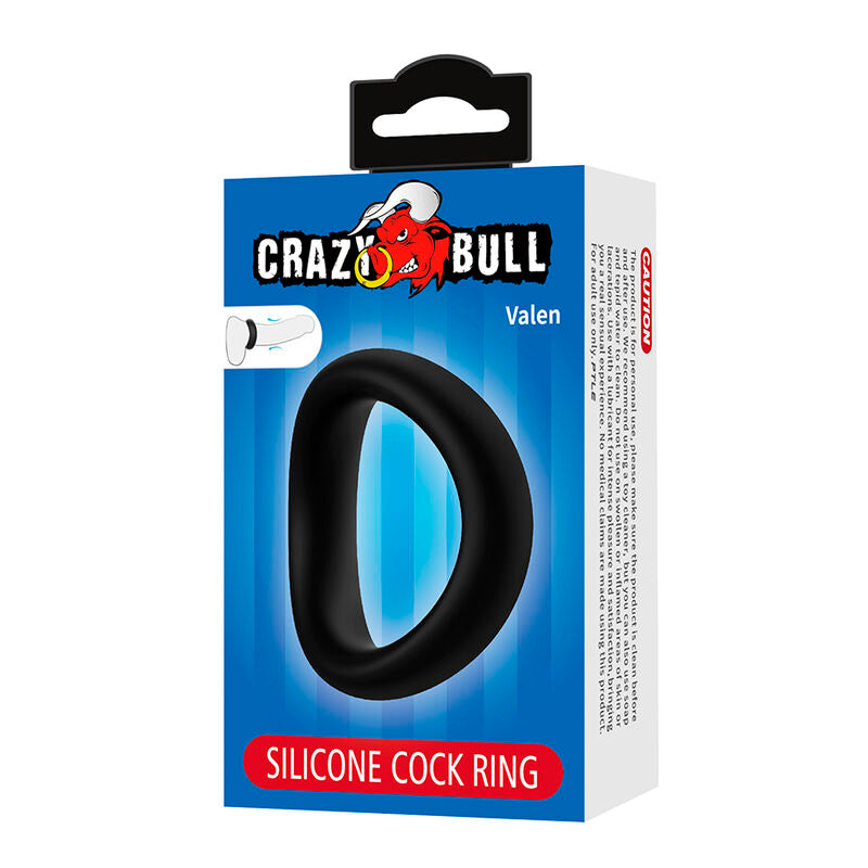 CRAZY BULL - VALEN ANELLO PER PENE ERGONOMICO IN SILICONE NERO