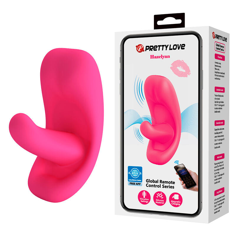 PRETTY LOVE - HAZELYNN MASAJEADOR ROSA CON 12 FUNCIONES Y CONTROL MEDIANTE APP
