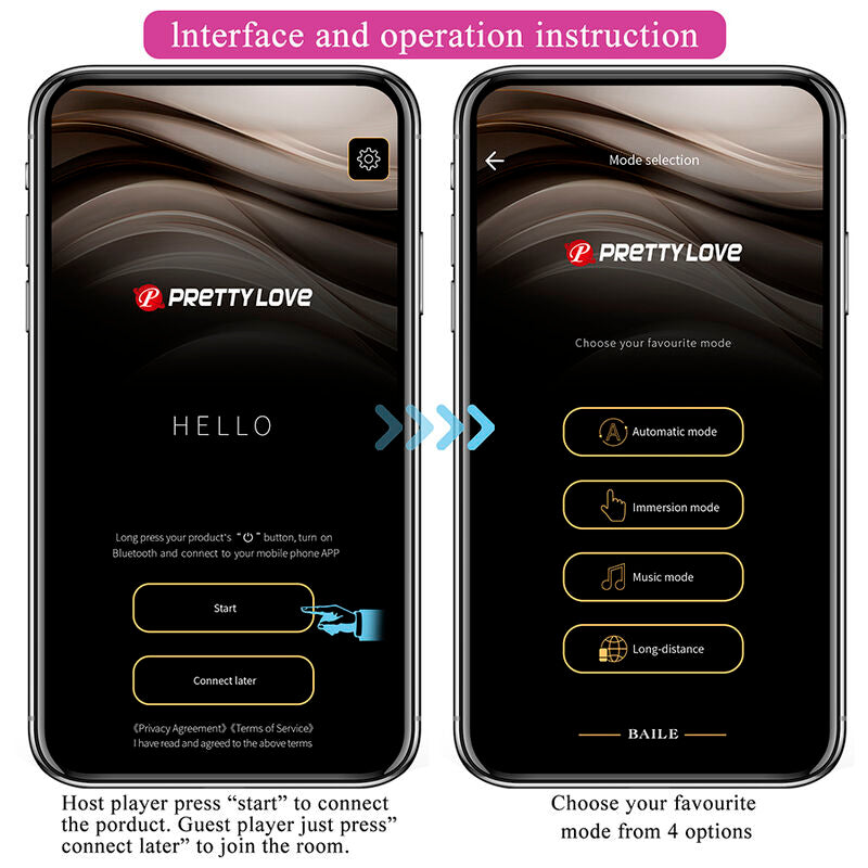 PRETTY LOVE - HAZELYNN MASSAGGIATORE ROSA CON 12 FUNZIONI E CONTROLLO TRAMITE APP