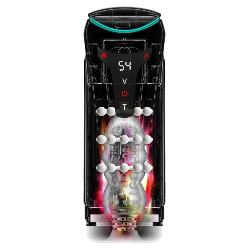 PDX ELITE - MOTO-BATOR PRO MASTURBADOR AUTOMÁTICO VIBRADOR Y CALEFACTOR CON PROTECCIÓN, 26,5 CM