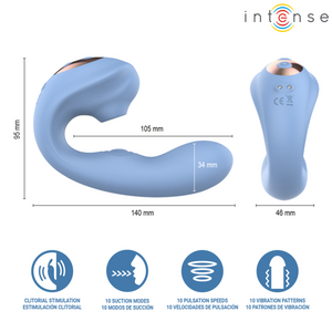INTENSO - ESTIMULADOR CLITORAL MULTIFUNCIÓN GINA AZUL