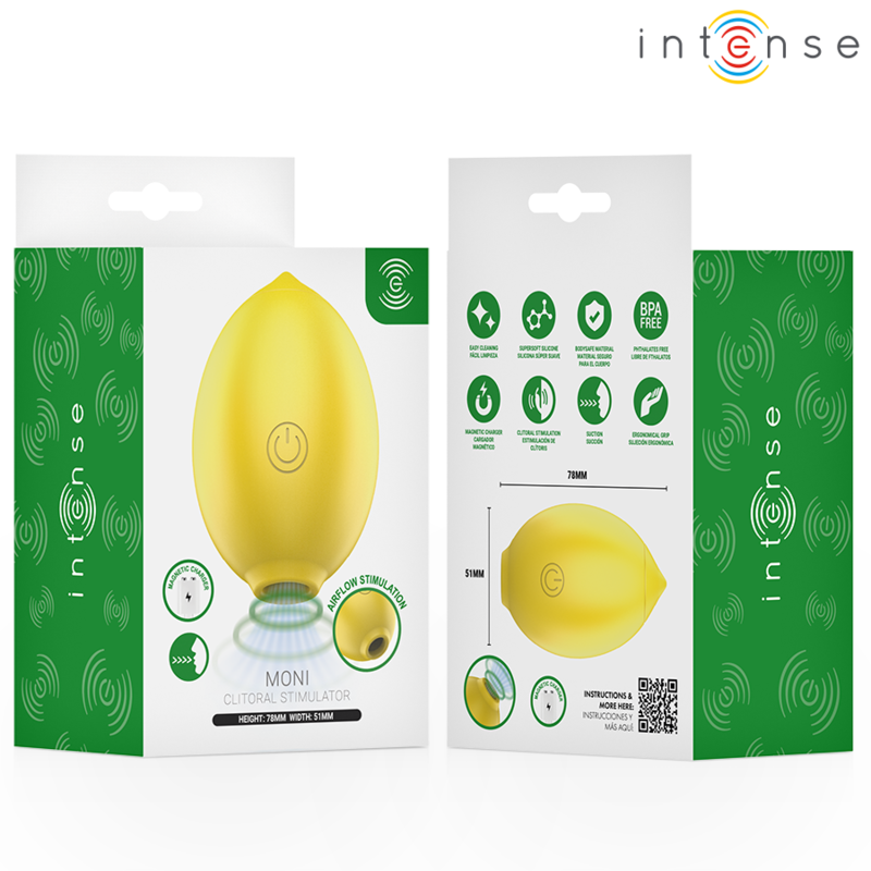 INTENSE - MONI STIMOLATORE CLITORIDE A SUZIONE LEMON