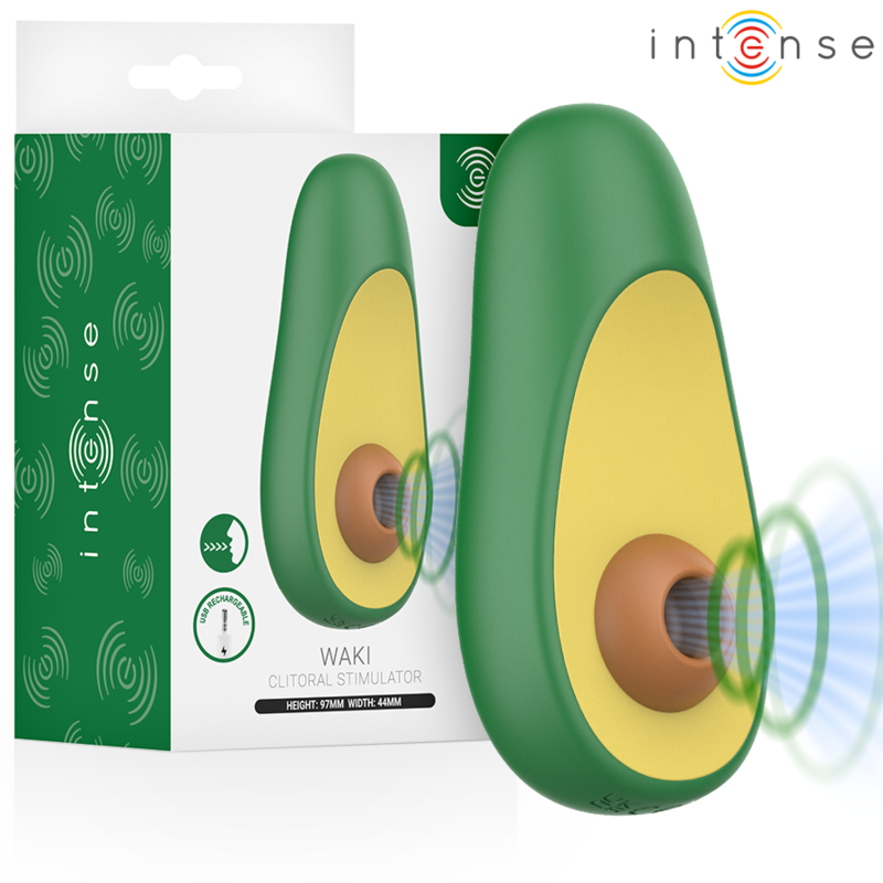 INTENSE - WAKI STIMOLATORE CLITORIDEO AD ASPIRAZIONE AVOCADO