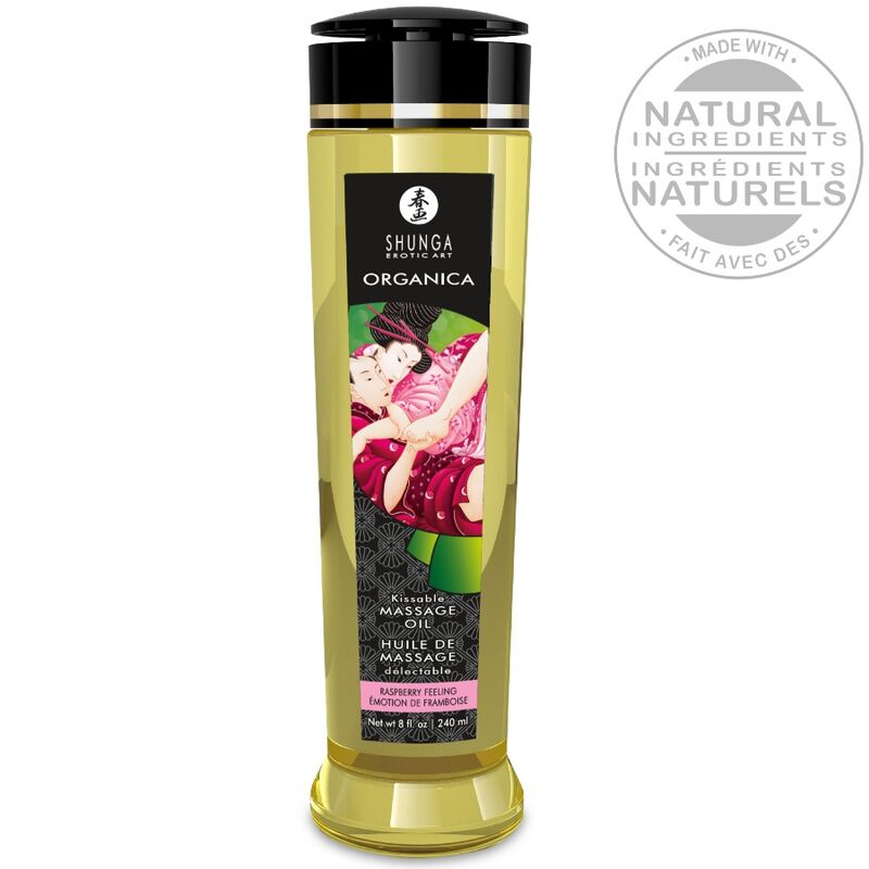 SHUNGA - OLIO DA MASSAGGIO BIOLOGICO AL LAMPONE 240 ML