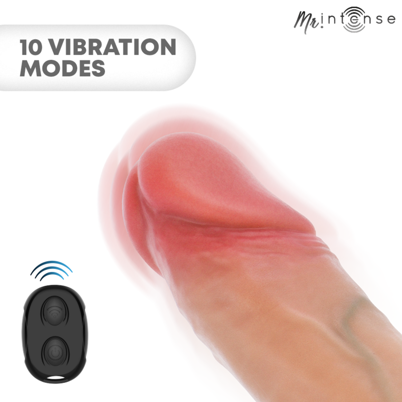 MR INTENSE - ARNOLD L VIBRATORE IN SILICONE PER PENE CON TELECOMANDO 16 CM -Ø- 4,5 CM