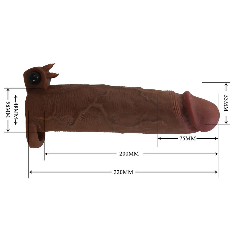 PRETTY LOVE - XERXES VIBRANTE PER PENE, 22 CM Ø 4,5 CM, MARRONE