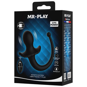 MR PLAY - VIBRATORE ANALE E PERINEO CON TELECOMANDO WIRELESS, NERO