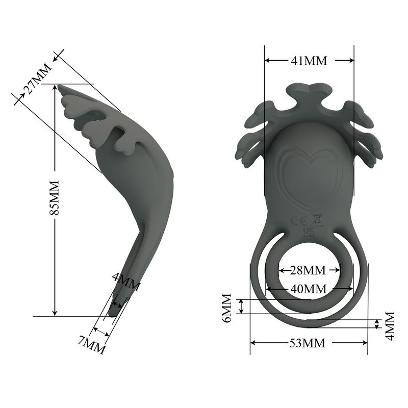 PRETTY LOVE - ANELLO VIBRANTE RICARICABILE CON STIMOLATORE