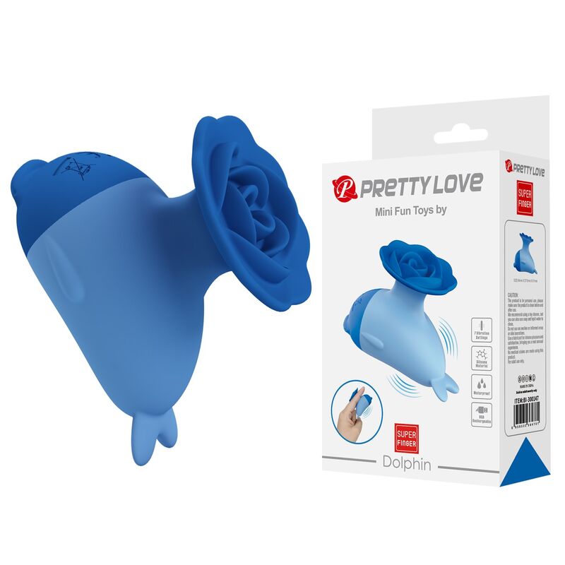 PRETTY LOVE - MINIVIBRADOR RECARGABLE POR USB CON FORMA DE DELFÍN