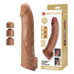 PRETTY LOVE - MANICOTTO REGOLABILE PER ALLUNGAMENTO DEL PENE 26 CM Ø 4 CM NATURALE