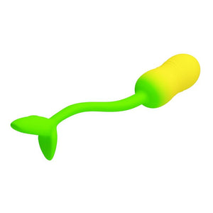 PRETTY LOVE - UOVO VIBRANTE CONTROLLABILE TRAMITE APP PULSEN, 12 FUNZIONI, RICARICABILE TRAMITE USB, VERDE-GIALLO