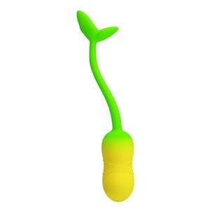 PRETTY LOVE - UOVO VIBRANTE CONTROLLABILE TRAMITE APP PULSEN, 12 FUNZIONI, RICARICABILE TRAMITE USB, VERDE-GIALLO