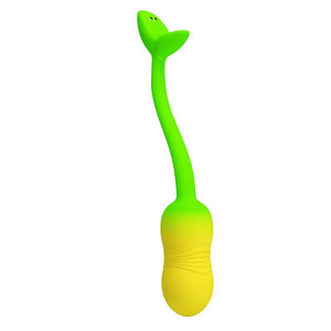 PRETTY LOVE - UOVO VIBRANTE CONTROLLABILE TRAMITE APP PULSEN, 12 FUNZIONI, RICARICABILE TRAMITE USB, VERDE-GIALLO