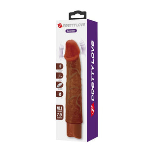 PRETTY LOVE - LEONARDO VIBRADOR REALISTA 20 CM Ø 4 CM MARRÓN