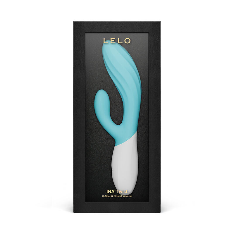 LELO - VIBRADOR DOBLE DE CONEJO INA TWIST PARA EL PUNTO G Y EL CLÍTORIS AZUL